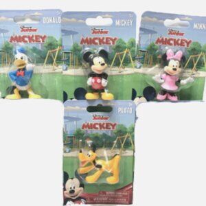 Disney Junior Mickey Minnie Donald Pluto Cake Topper Figurines Toys Bundle of 4